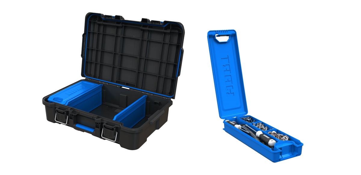 Stack System Tool Box with Small Blue Organizer & Dividers B798864