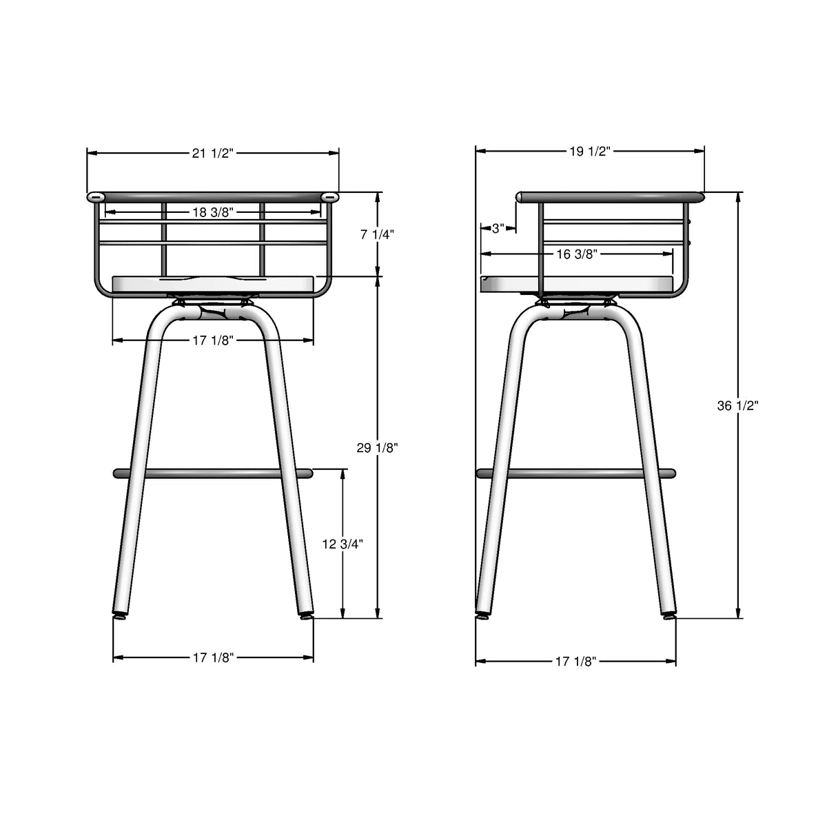 30 In. Swivel Bar Stool V446274