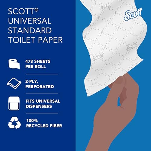 100% Recycled Fiber 2-Ply White Toilet Paper O695135