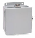 10 inH x 8 inW x 6 inD Metallic Enclosure, Gray Q234644