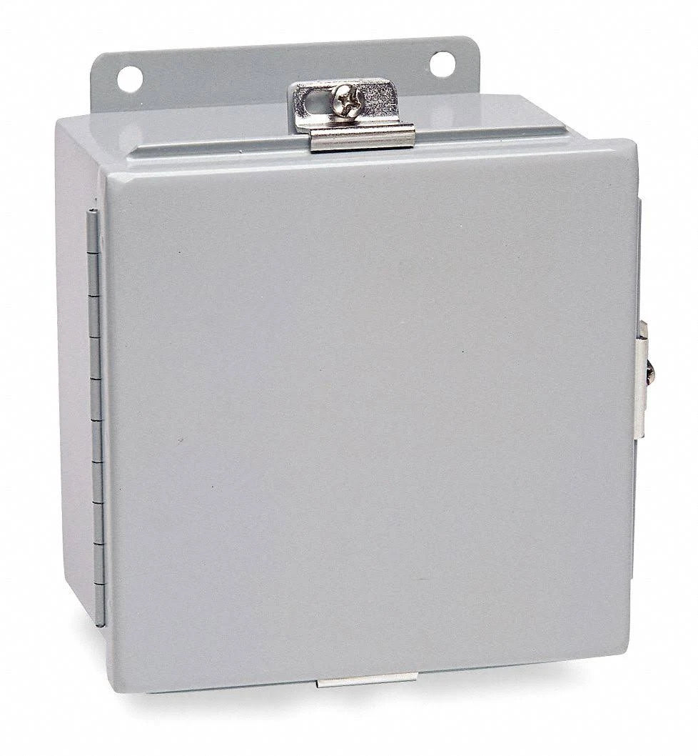 10 inH x 8 inW x 6 inD Metallic Enclosure, Gray Q234644