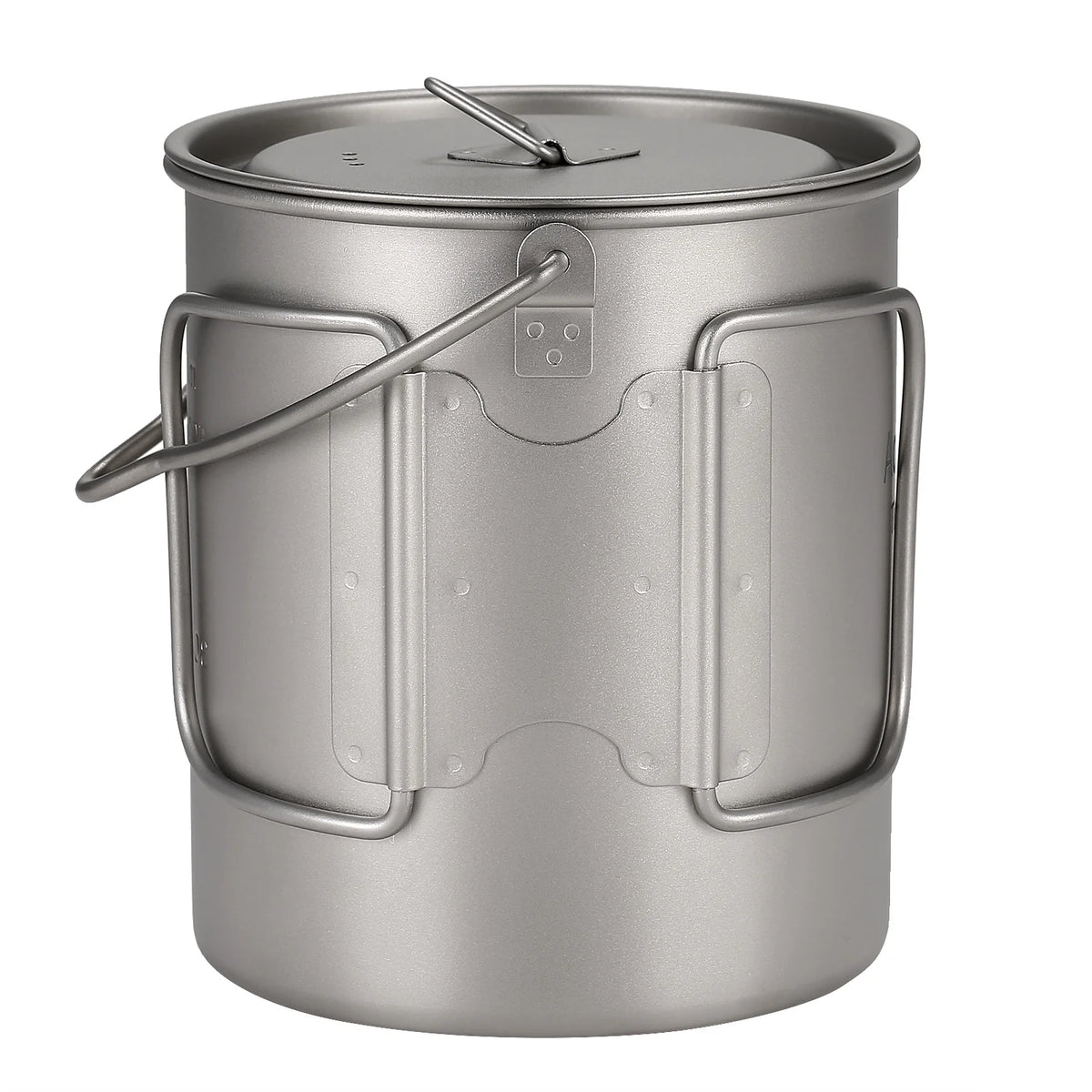 Ultralight 750ml Titanium Pot with Lid and Foldable Handle I424498