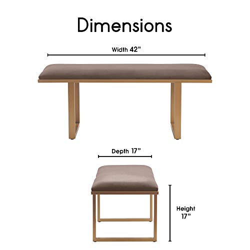 Dark Grey Velvet Bedside Bench A749