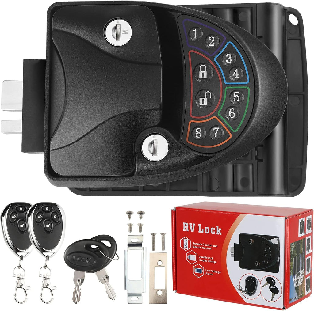 Keyless Entry RV Door Lock with Deadbolt and 2 Remote Key V516