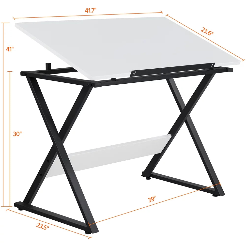 White Adjustable Drafting Table P235