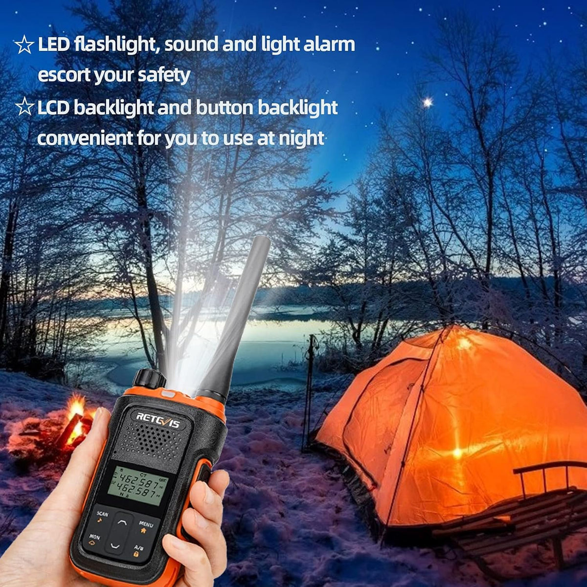 4 Pack Rechargeable 2 Way Radio with LCD Screen J3784