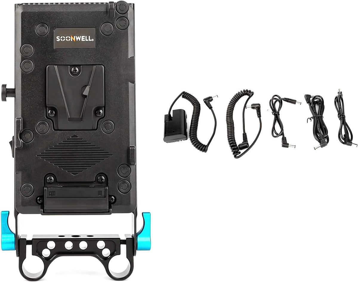 V Lock Mounting Plate Power Supply Splitter with 15mm Rod Clamp X103592