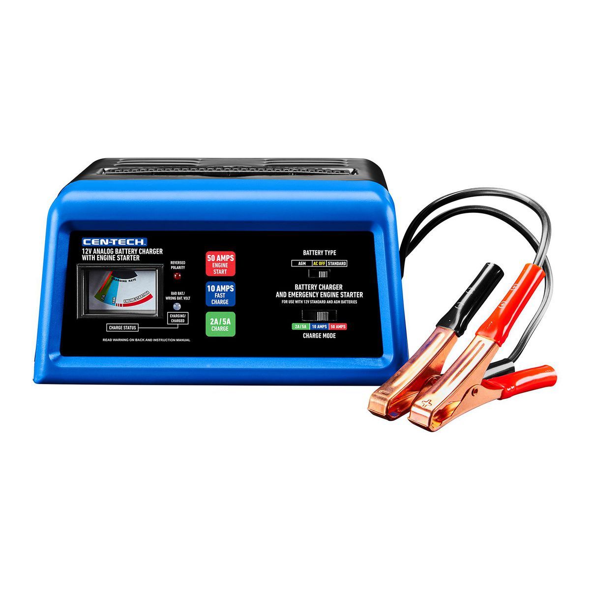 2/10/50 Amp 12V Analog Charger with Engine Start D963250