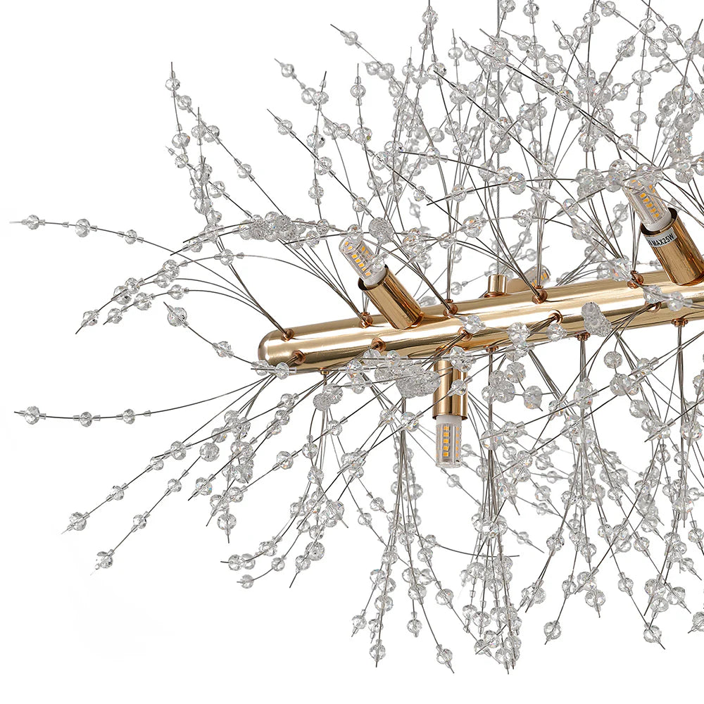 9-Light Linear Mid-Century Modern Chandelier G5811