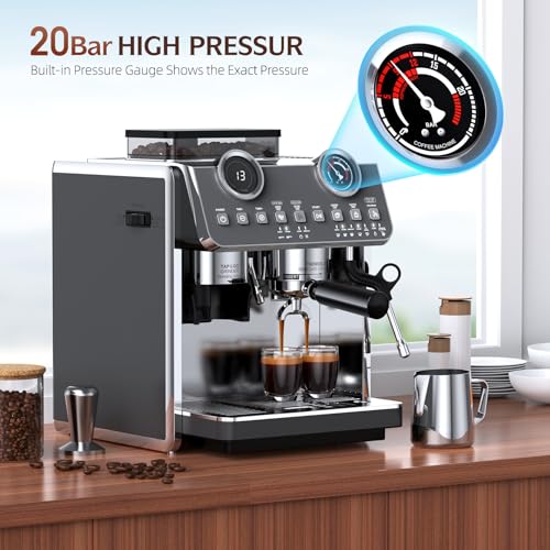 20 Bar 58mm Stainless Steel Espresso Machine with Grinder S3217