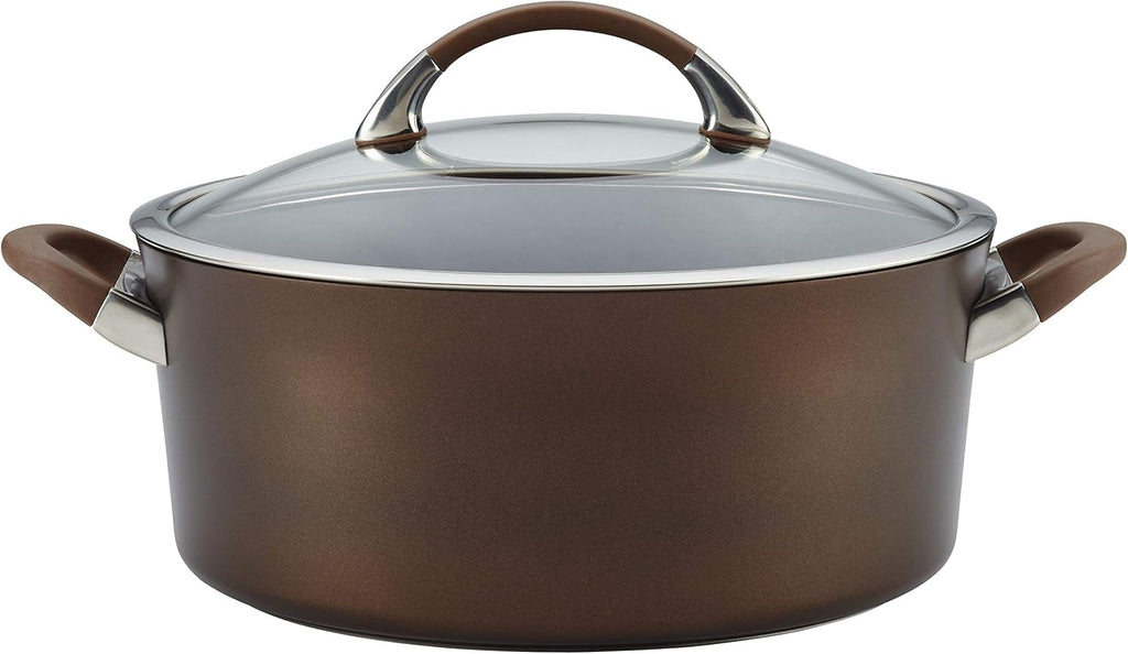 Hard Anodized Nonstick Casserole Dish with Lid - 7 Quart, Chocolate K919958