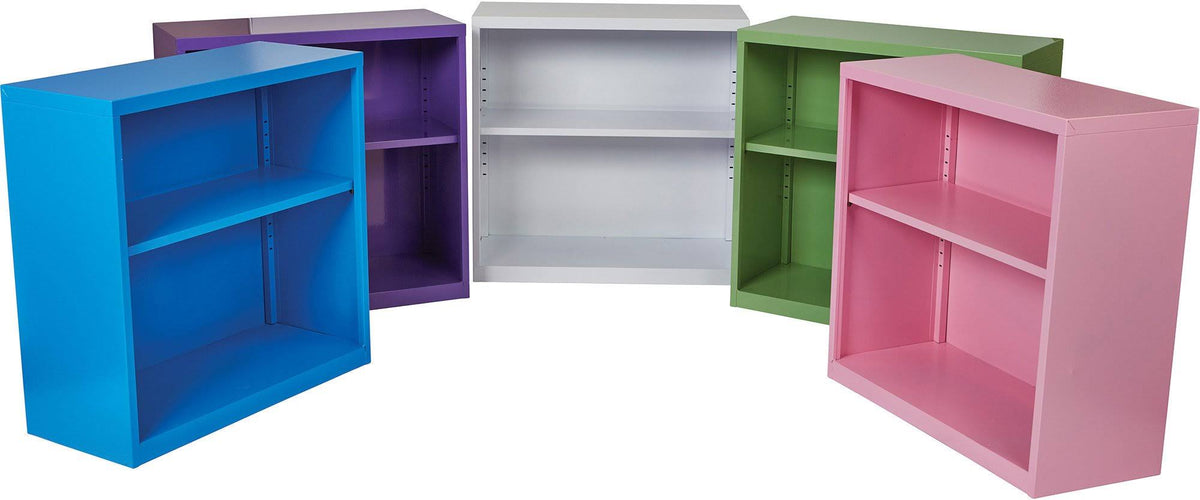 White Metal Bookcase J32677