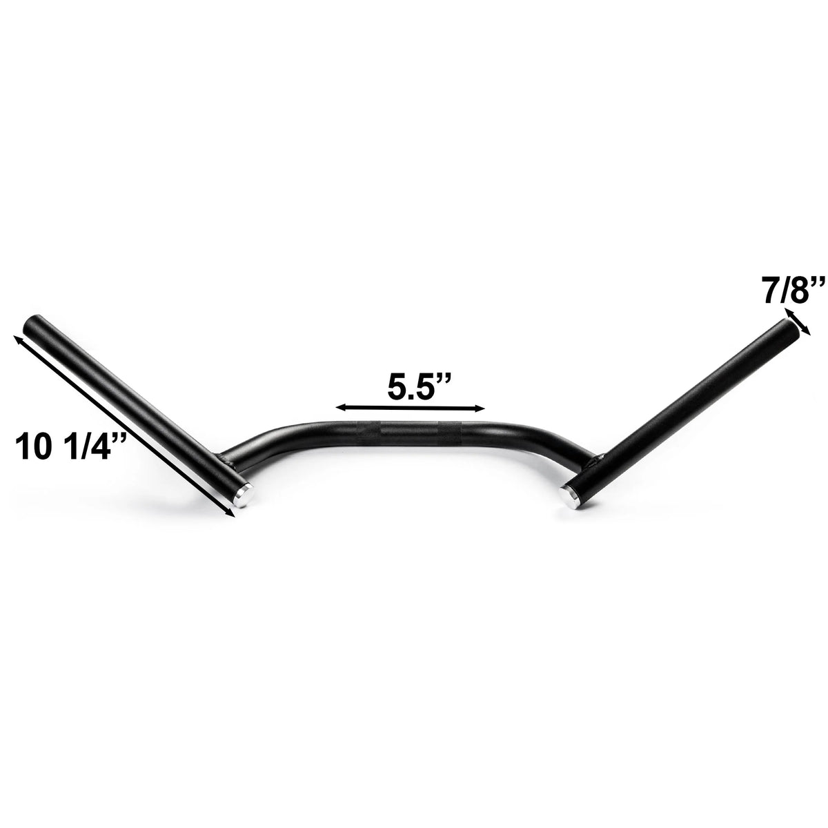 7/8" Clubman Black Steel Motorcycle Handlebar C425