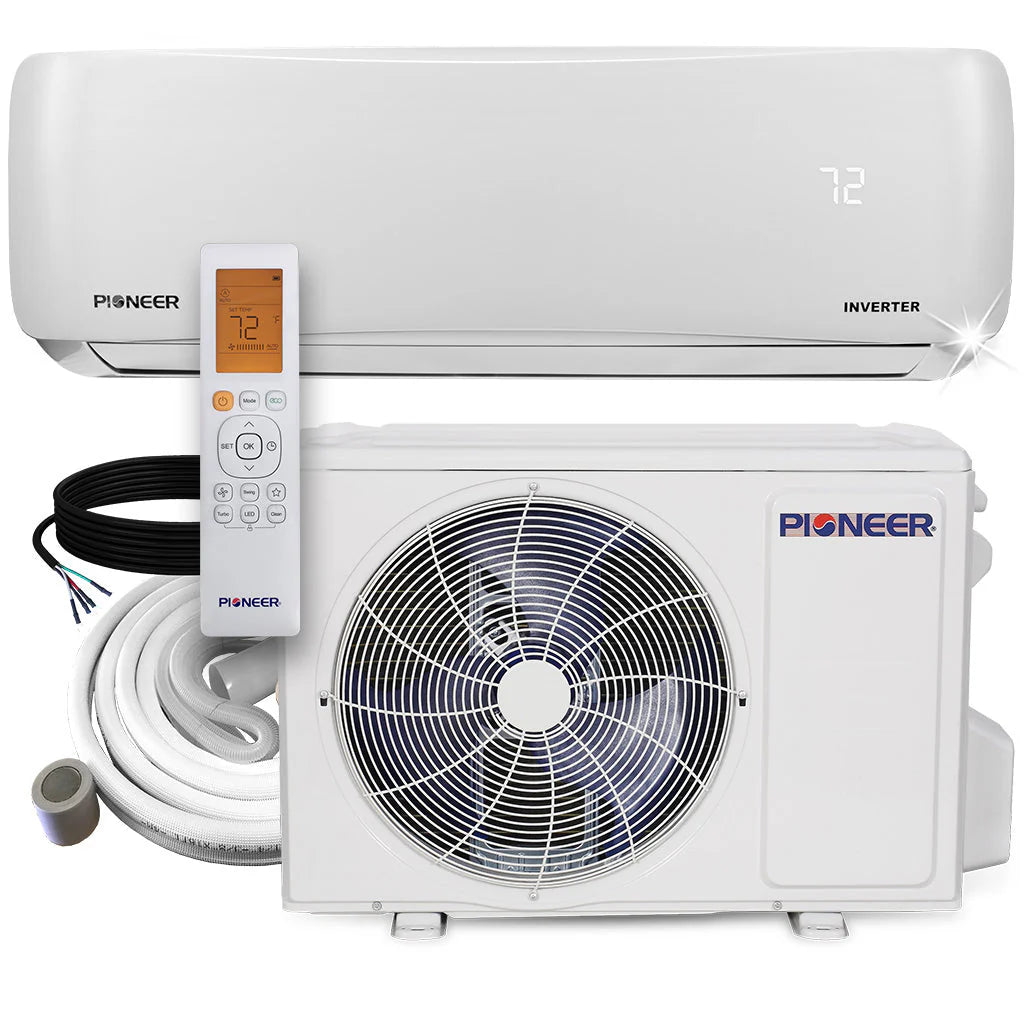 9,000 BTU 230V Ductless Mini-Split Inverter Air Conditioner Heat Pump System R7037