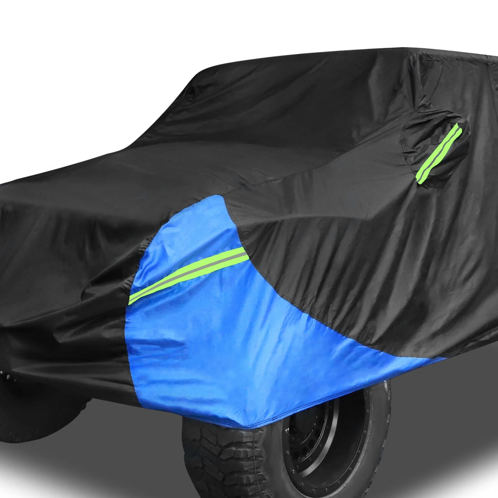 210D Black Blue Car Cover Y4526