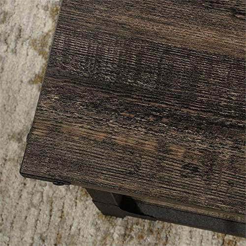 Wood and Metal Lift-Top Coffee Table in Carbon Oak/Black Q5698
