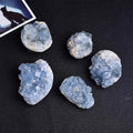 Sky Blue Celestite Crystal Raw Cluster Geode Specimen 50-60g I8333