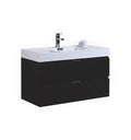 40 in. Wall Mount Black Bathroom Vanity F526