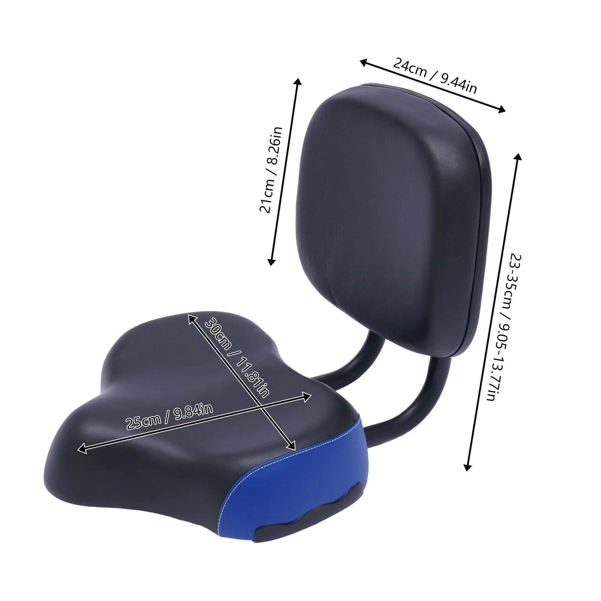 Saddle Seat Pad with Back Rest for Mountain E-Bike X232