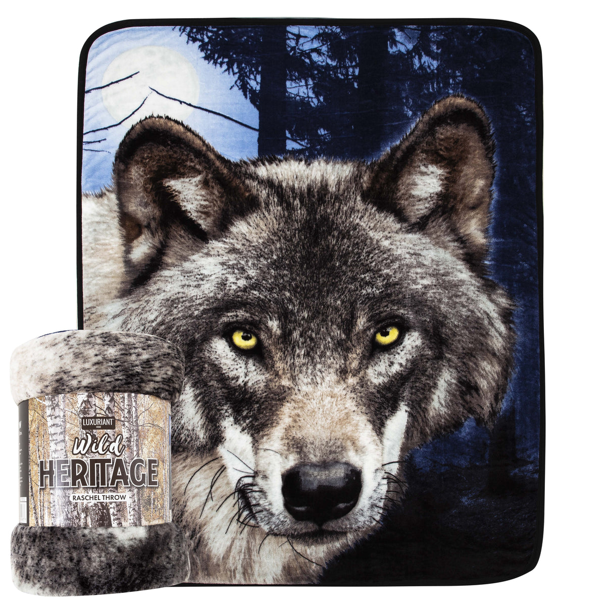 Oversized Raschel Throw Blanket, 60 x 80 inches Z609621