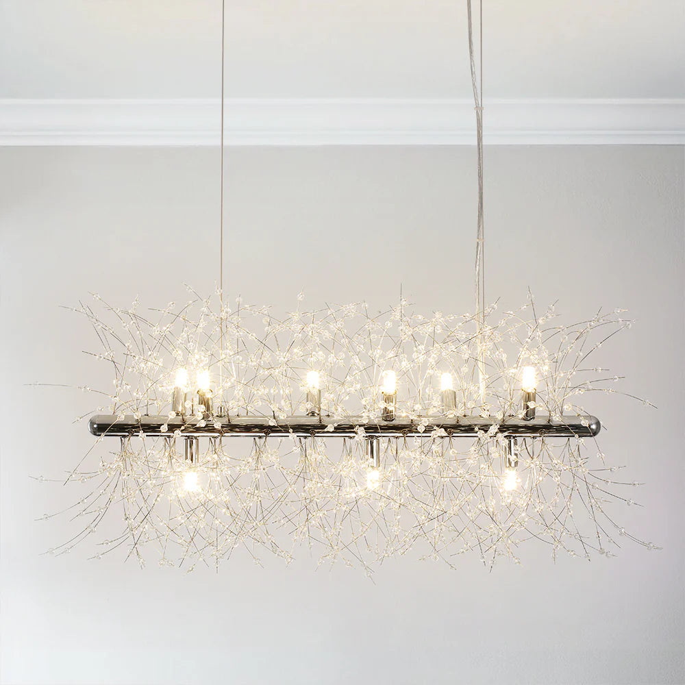 9-Light Linear Mid-Century Modern Chandelier G5811