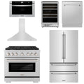 36 Gas Range, Range Hood, Refrigerator, Microwave Drawer, Dishwasher and Wine Cooler K79361