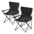 Black Reclining Camping Chair with Removable Footrest X331