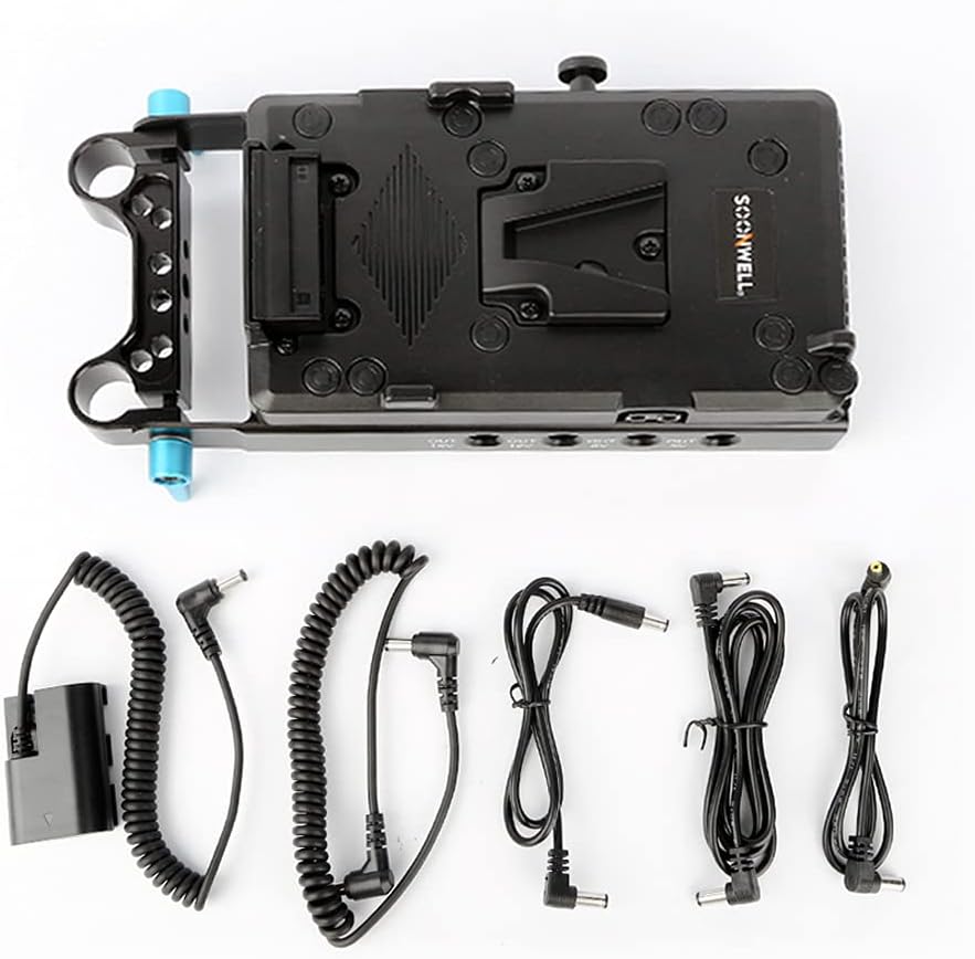 V Lock Mounting Plate Power Supply Splitter with 15mm Rod Clamp X103592