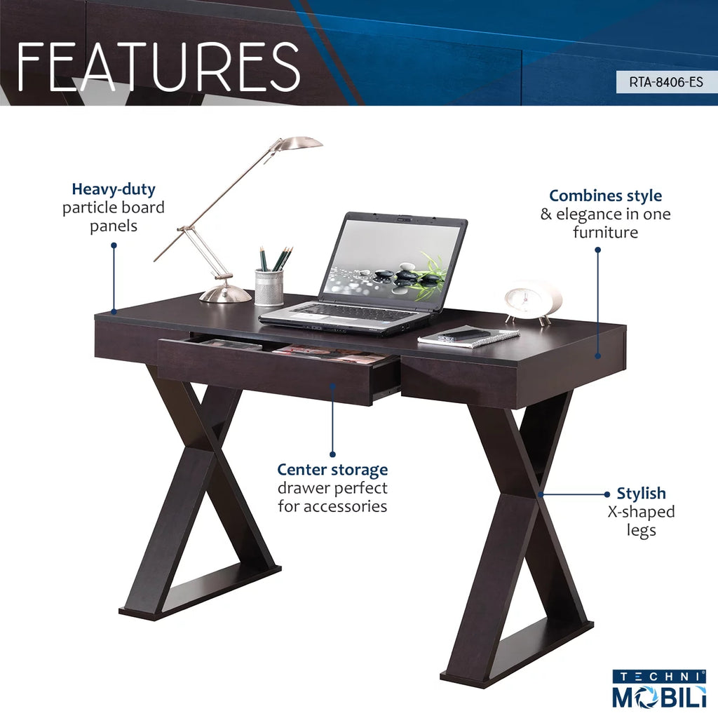Espresso Writing Desk with Drawer B67279