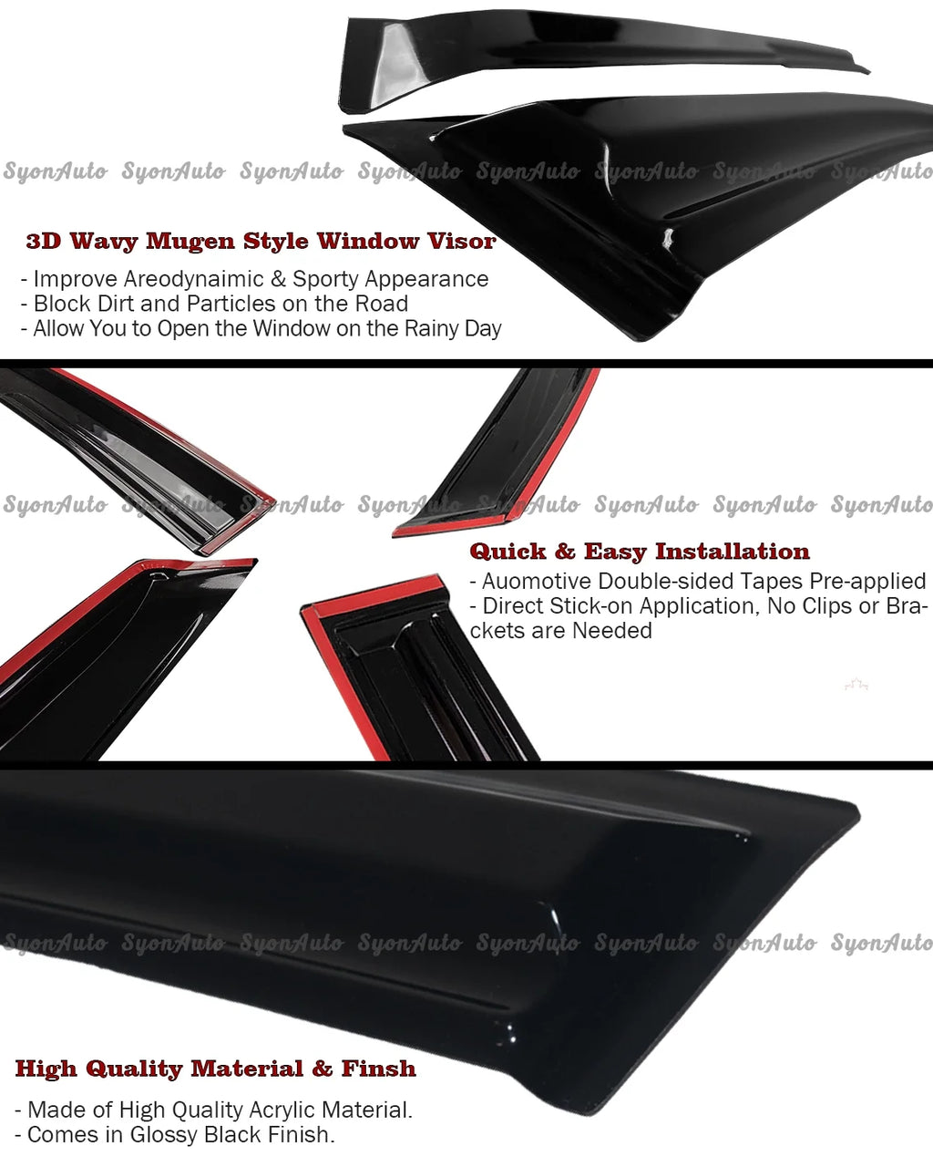 Window Visor Rain Guard Deflector E23515