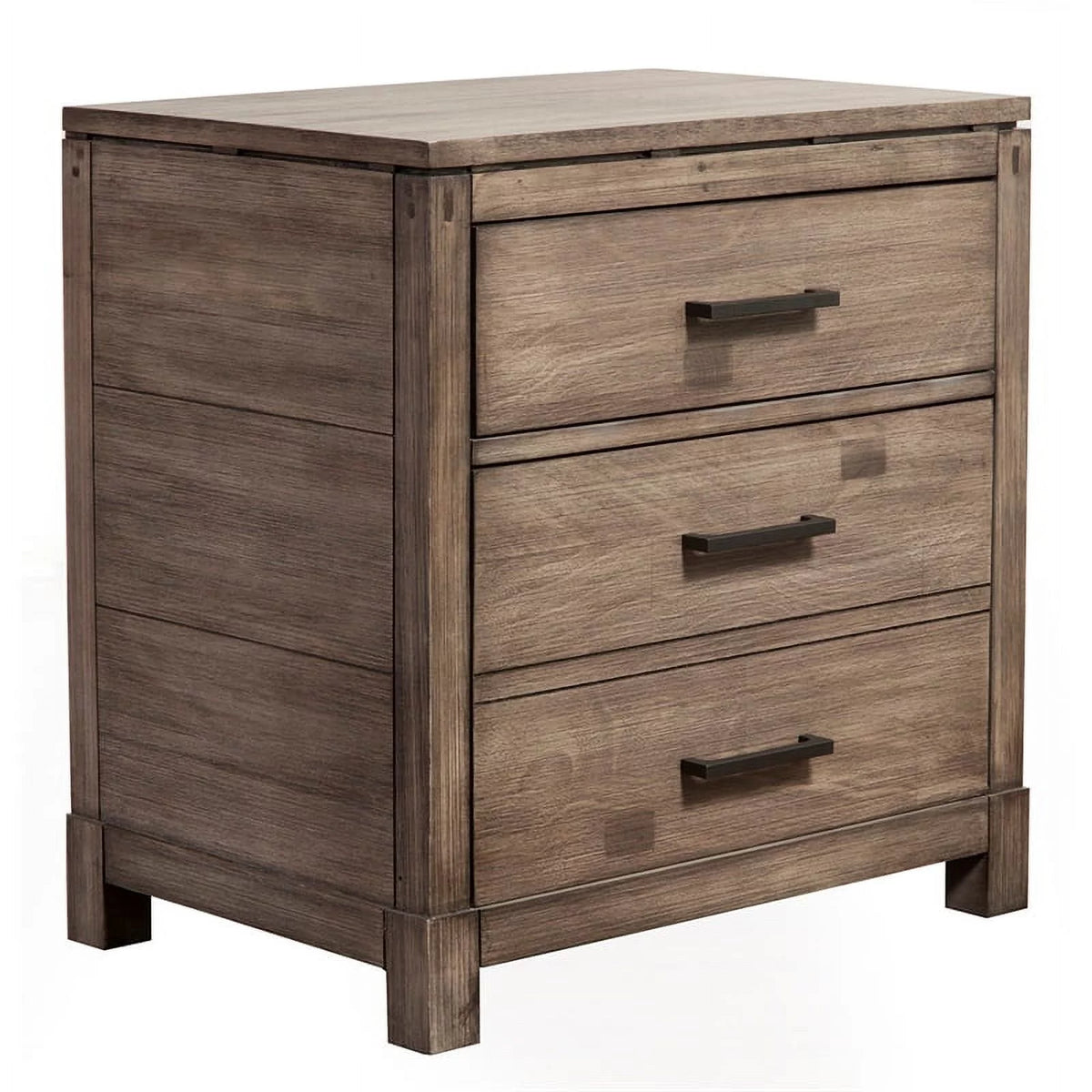 4 Piece Wood Dresser Mirror and Nightstand H347