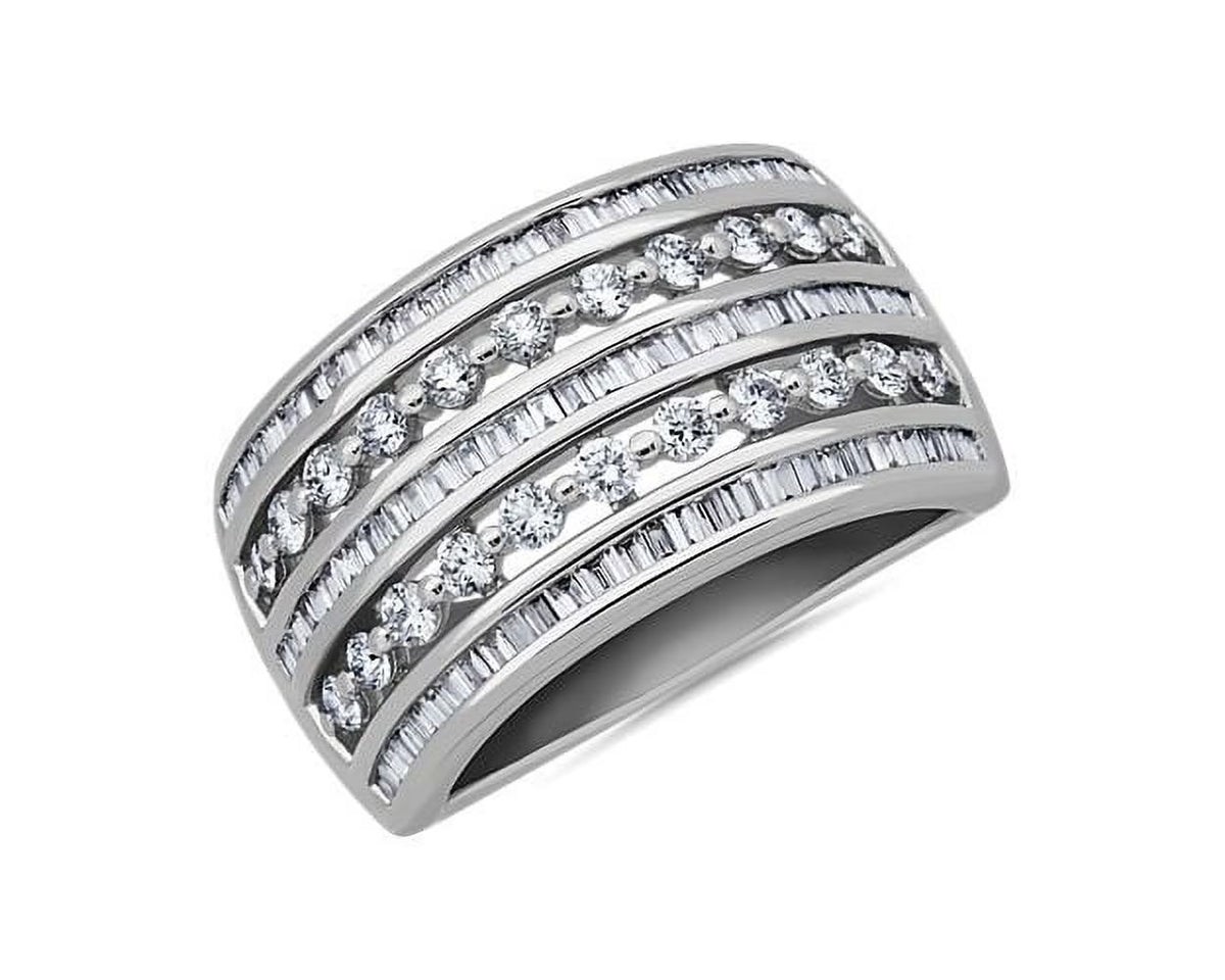 14K White Gold Diamond Eternity Band Size 10.5 D1678