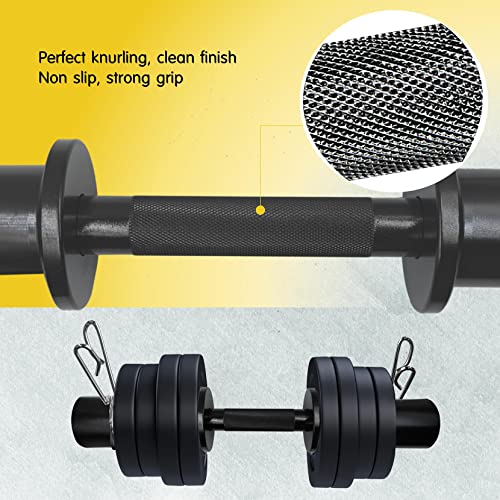 16" Olympic Dumbbell Handles, 150LBS Weight Capacity, 2 Pair Spring Collars G8381