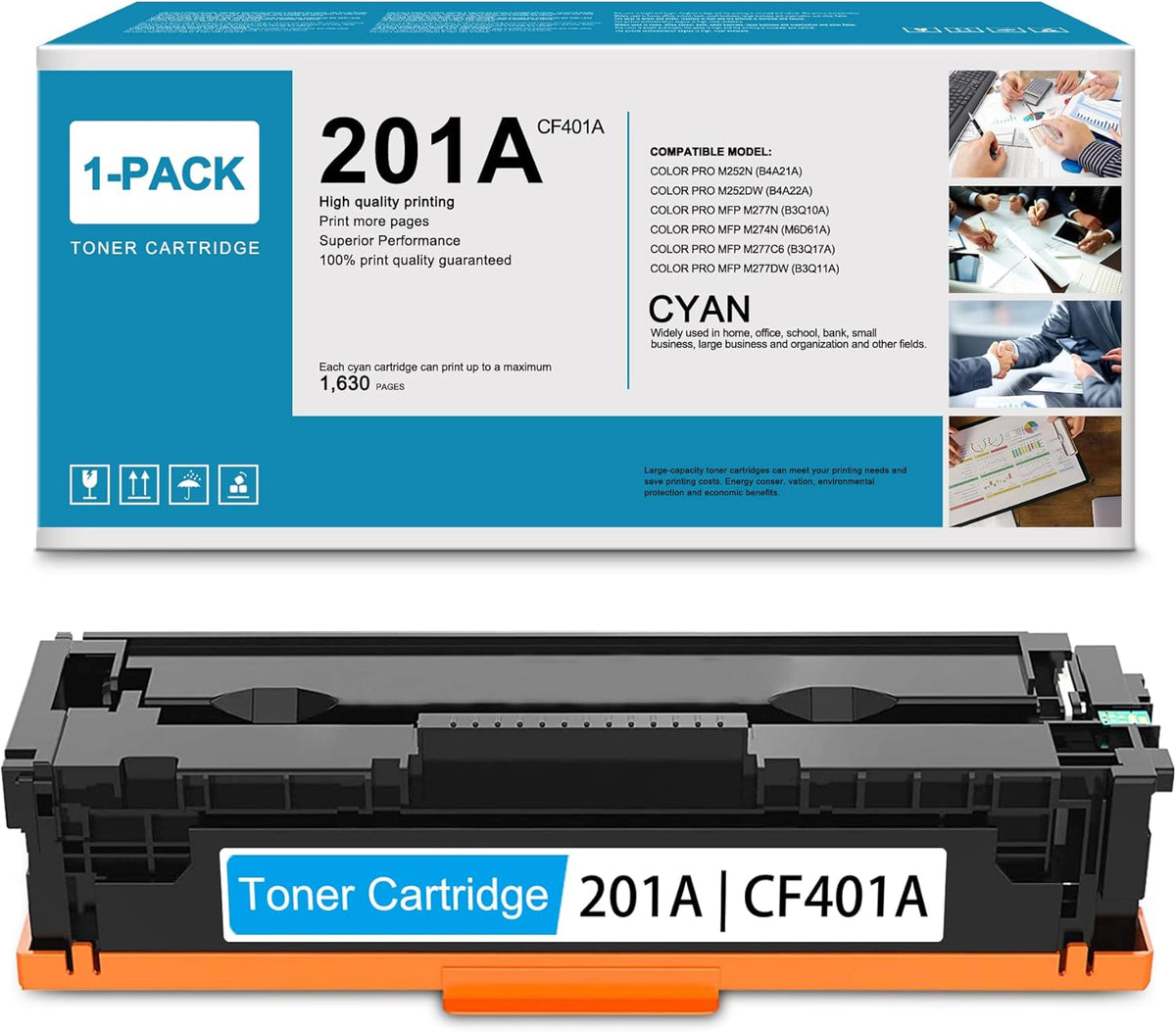 Cyan Toner Cartridge for HP Printers (1 Pack) K75222