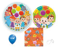 Cocomelon Birthday Party Supplies with Cake Plates and Napkins for 16 Guests S360509