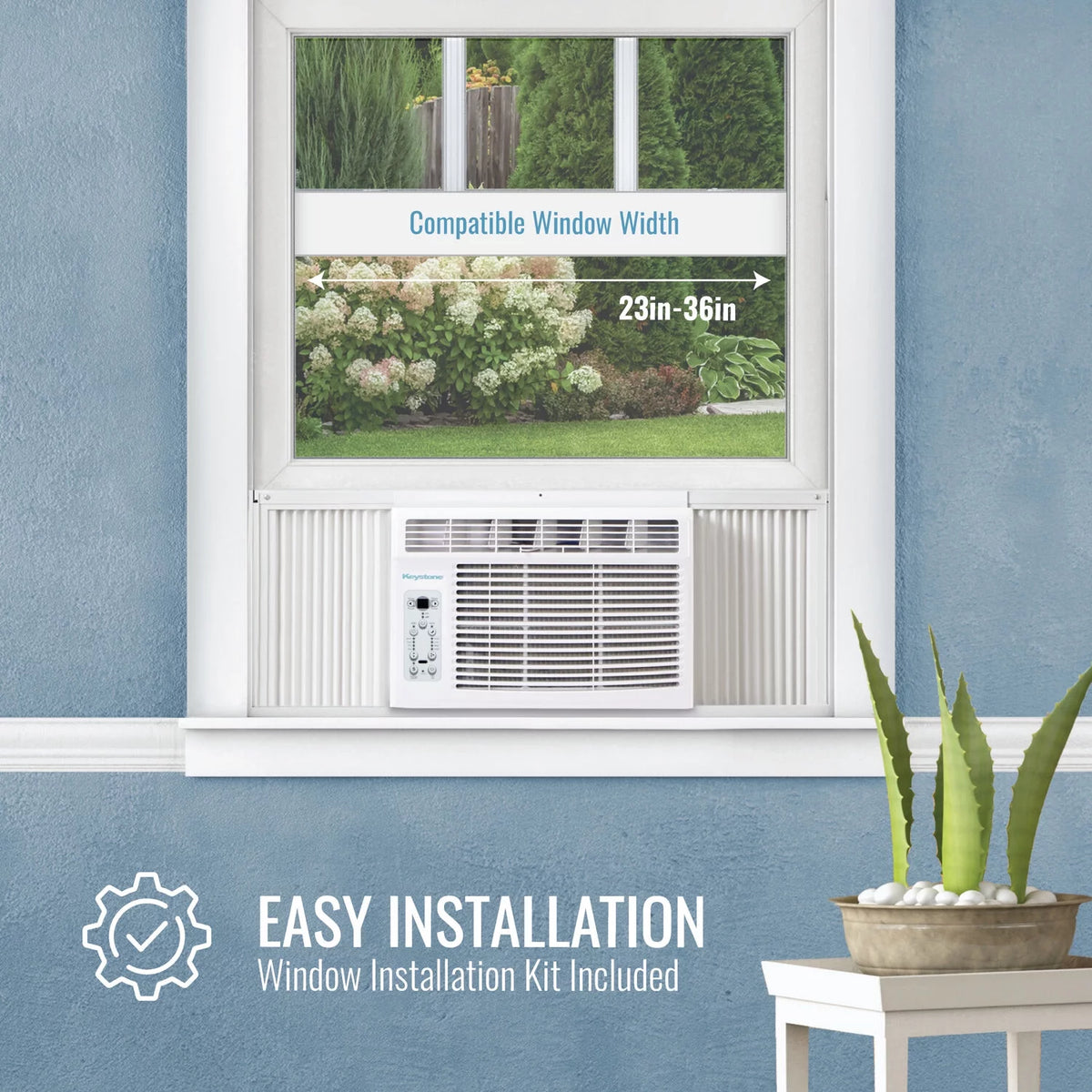 5,000 BTU Window Air Conditioner with Remote, White Z46872