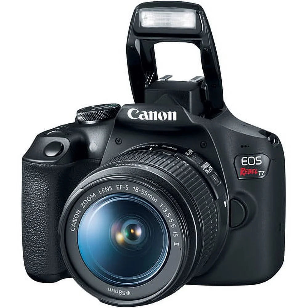 Digital SLR Camera with 24.1MP APS-C CMOS Sensor and 18-55mm f/3.5-5.6 IS II Lens (Black) + 75-300mm f/4-5.6 III Lens R7833