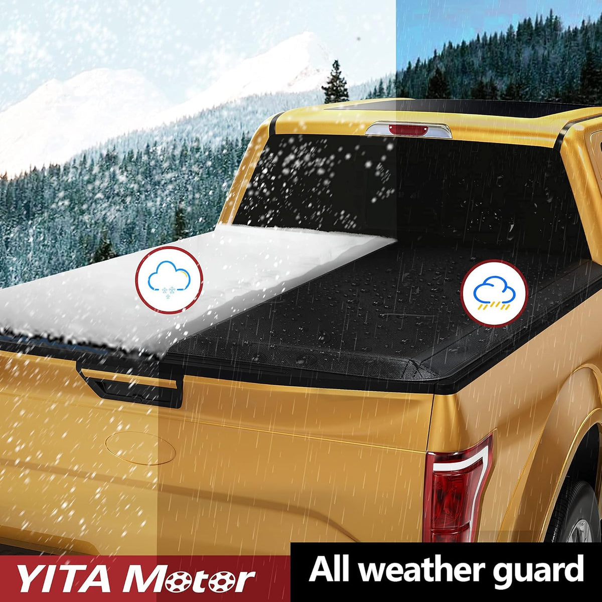 Soft Tri-fold Truck Bed Tonneau Cover for 2019-2022 Chevy Silverado/GMC Sierra 1500, 6.6 ft Bed T237617