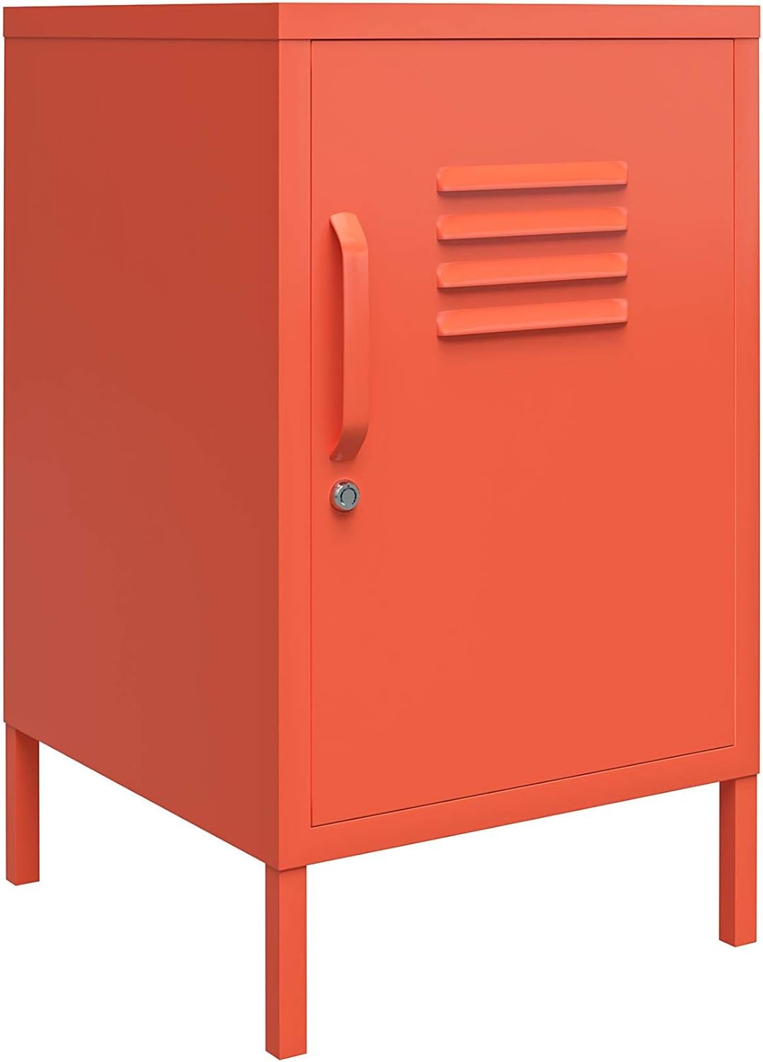 Orange Metal Locker End Table A813921