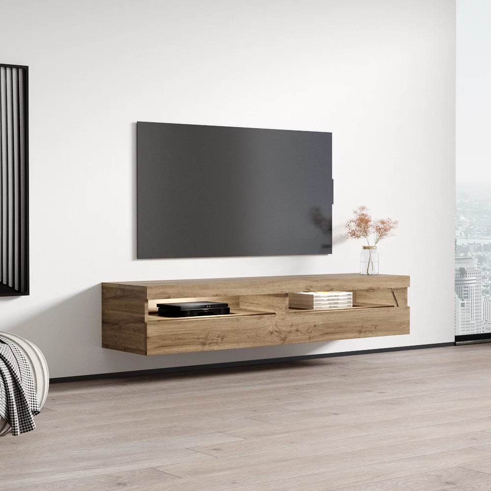 High Gloss 63" Floating TV Stand for TVs up to 70" E717465