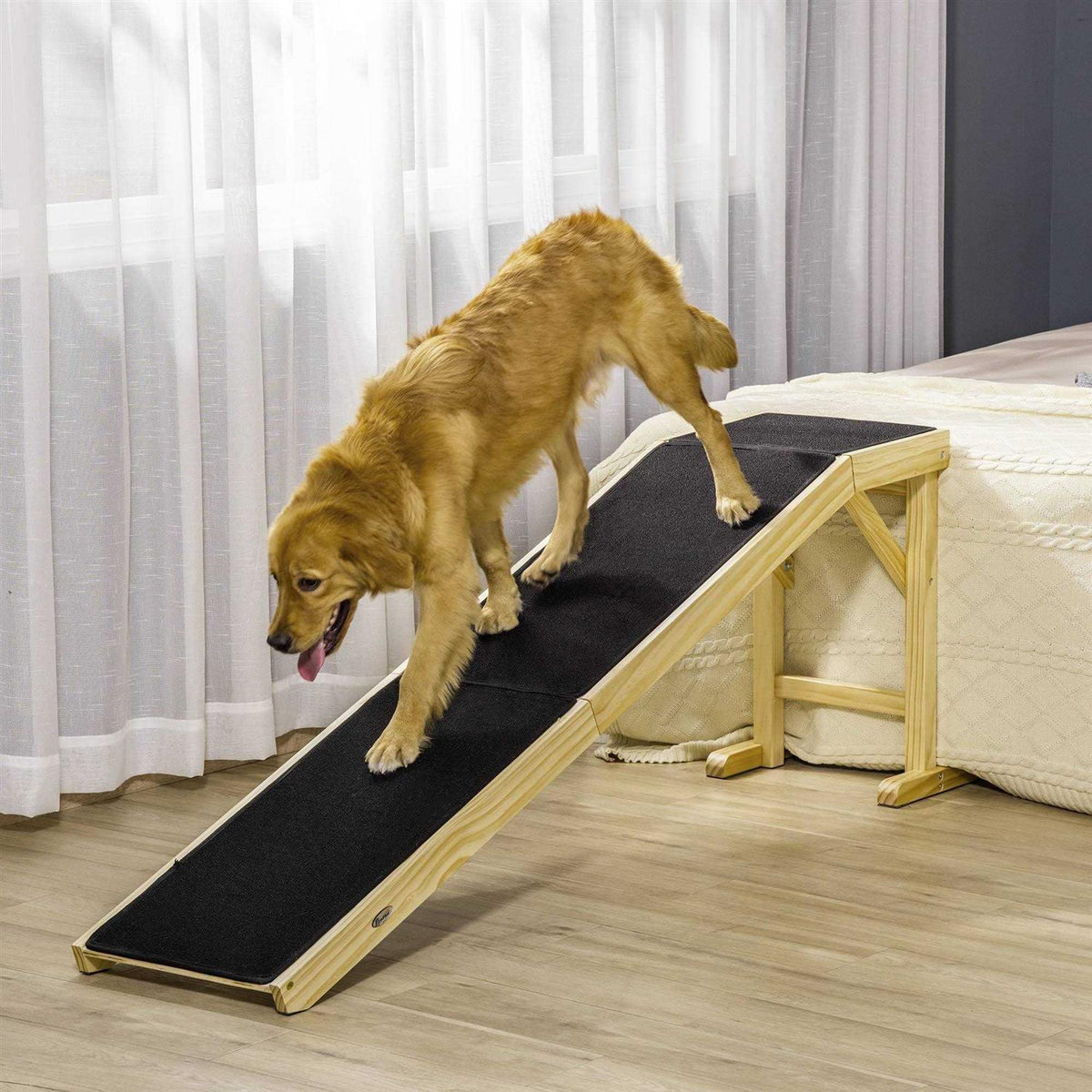 Dog Bed Ramp with Non-Slip Carpet N141