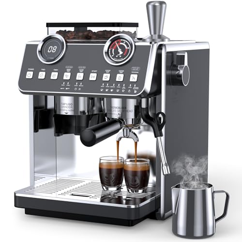20 Bar 58mm Stainless Steel Espresso Machine with Grinder S3217