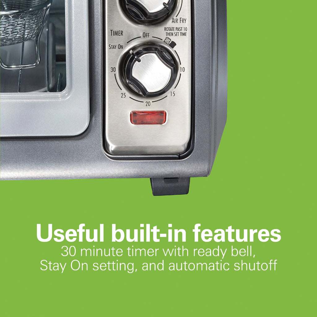 Sure-Crisp Air Fryer Toaster Oven, 6 Slice, Stainless Steel R128478