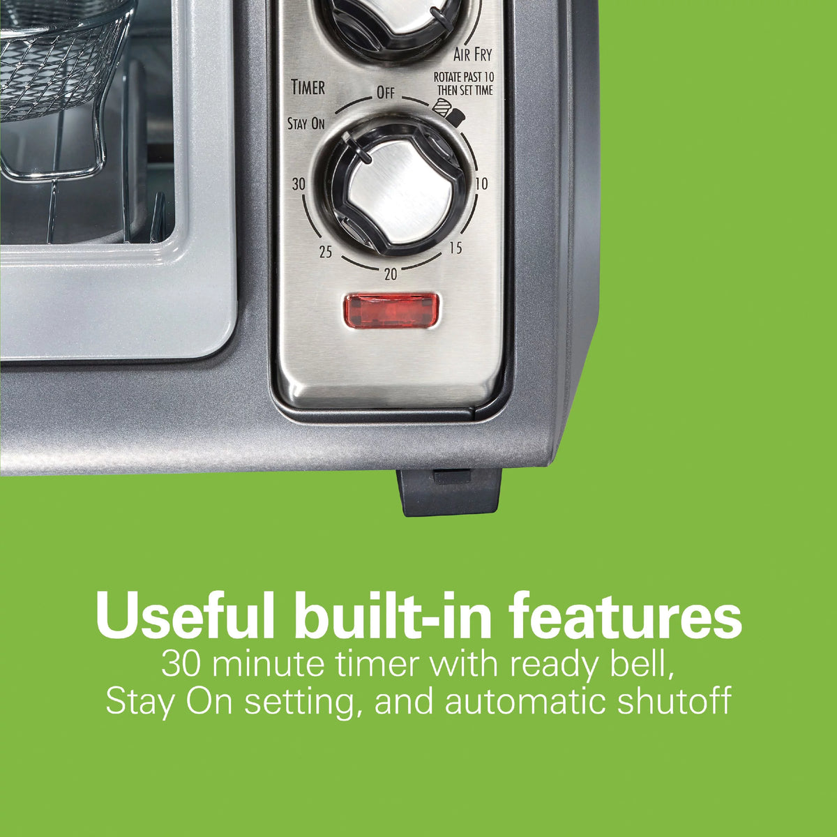 Sure-Crisp Air Fryer Toaster Oven, 6 Slice, Stainless Steel R128478