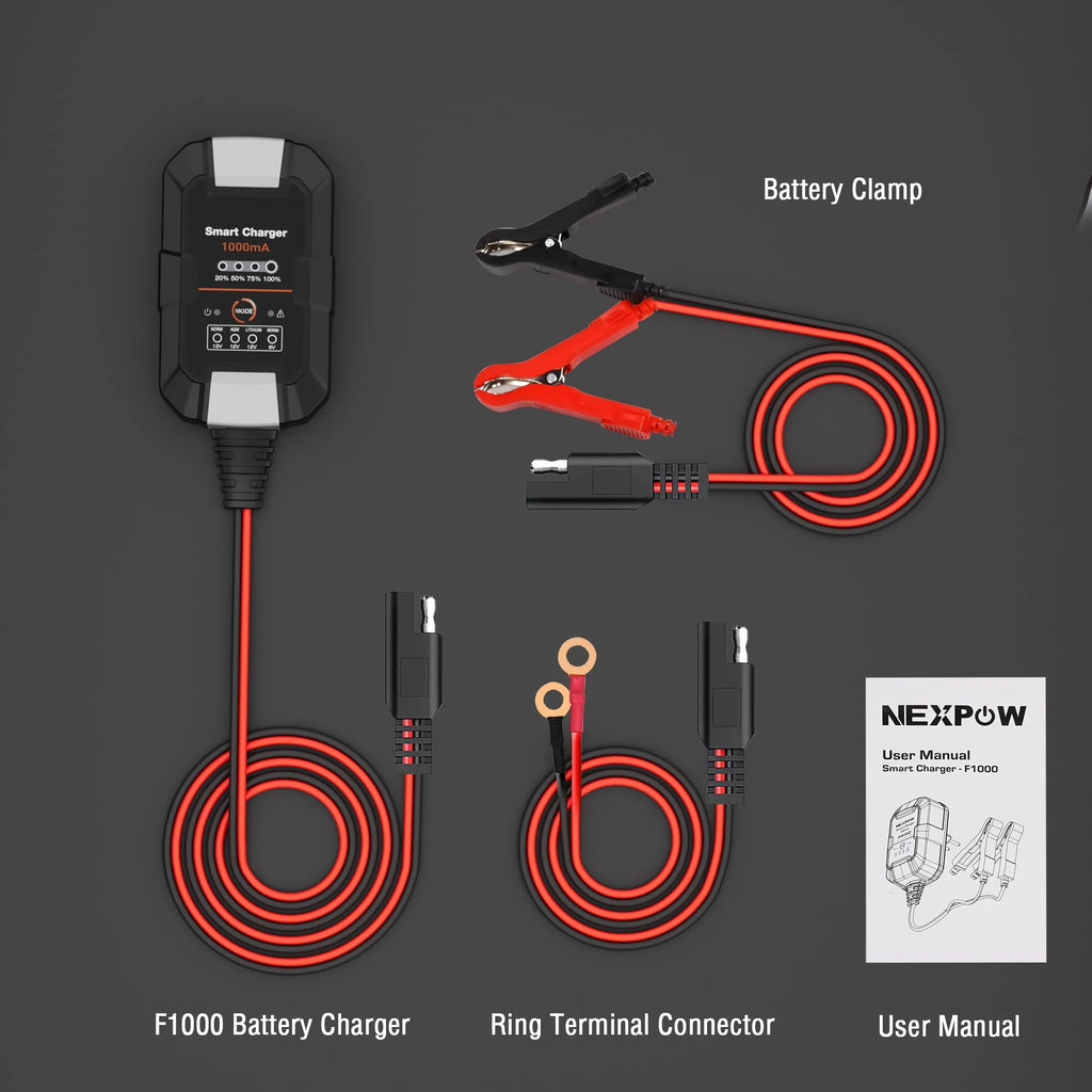 6V/12V 1A Trickle Charger Battery Maintainer I297