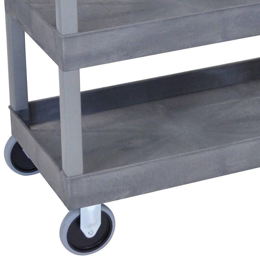 Gray 18x32 Cart with 2 Tub/1 Flat Shelves T4976
