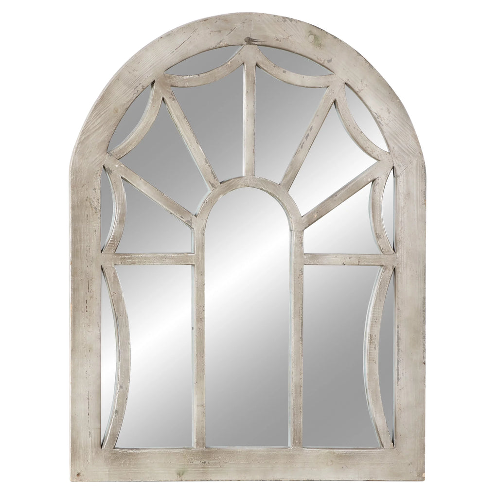 36" x 44" Cream Arched Top Wall Mirror U40899