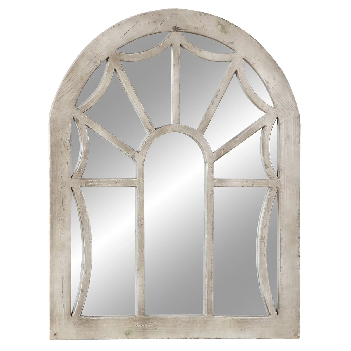 36" x 44" Cream Arched Top Wall Mirror U40899
