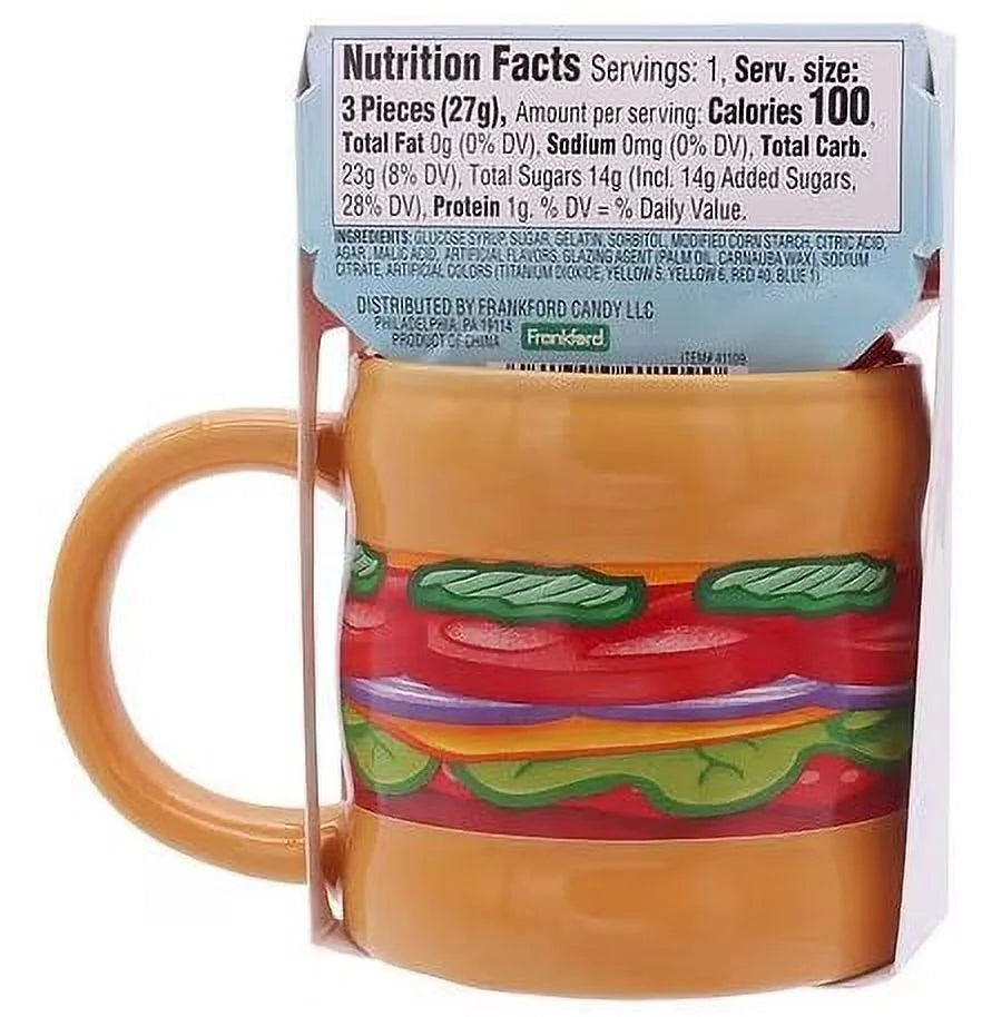 Krabby Patties Mug with 3 Gummy Candies A656126