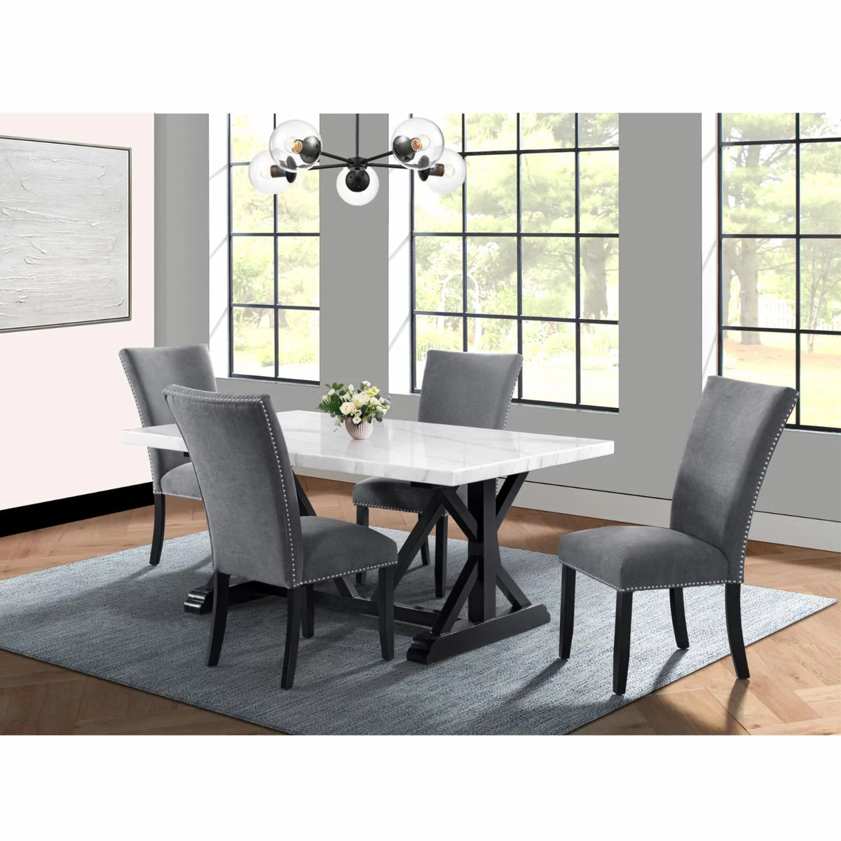 Charcoal Side Chair Set K437